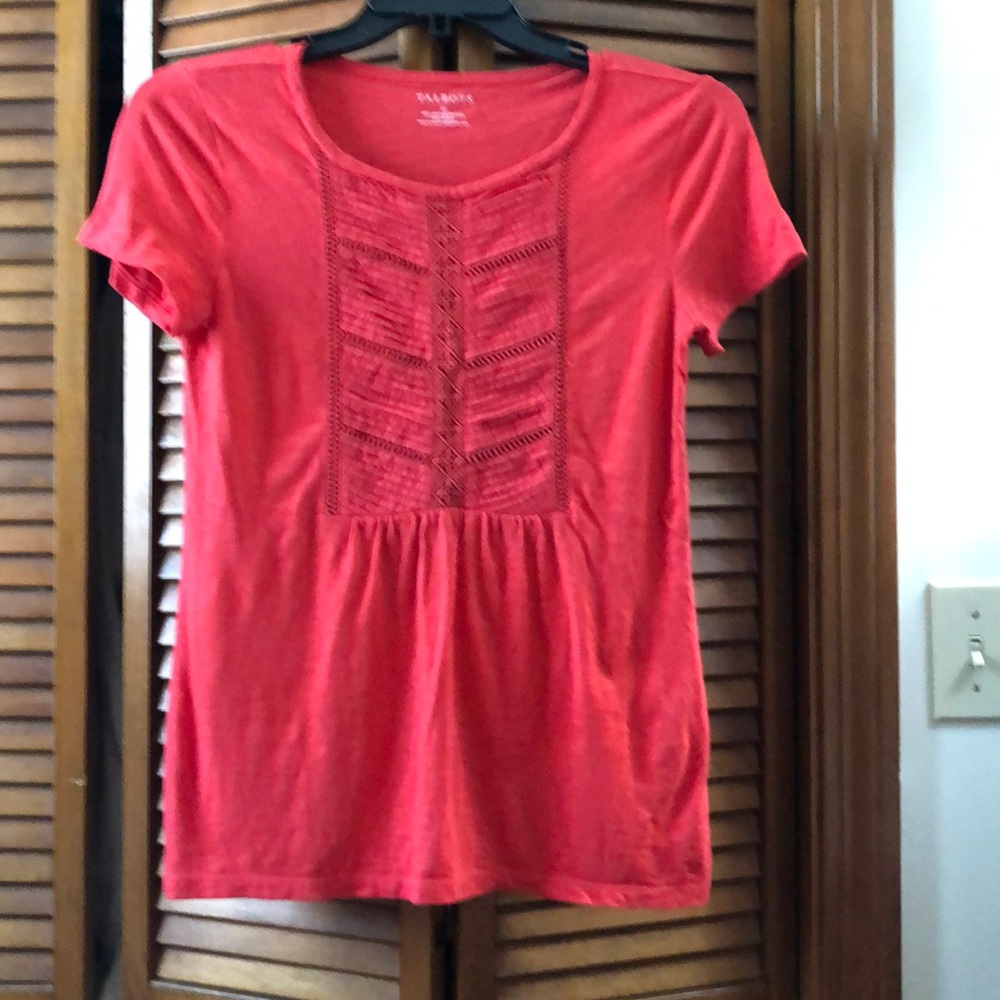 Talbots Bib Detail Blouse